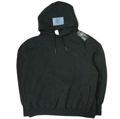 新品 N.HOOLYWOOD TEST PRODUCT EXCHANGE SERVICE エヌハリウッド 24AW POCKET HOODIE スウェーデン軍 スウェットプルオーバーパーカー 9242-CS01-009 pieces 42 BLACK