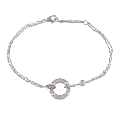 カルティエ CARTIER ラブサークル ブレスレット 2PD ブレスレット アクセサリー K18WG(ホワイトゴールド) ダイヤモンド レディース クリア系 【中古】