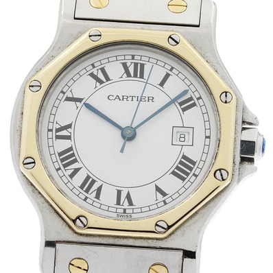 カルティエ サントスオクタゴン LM 81037288 メンズ 【中古】