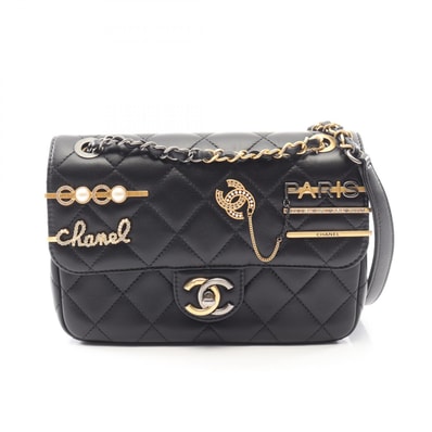 シャネル CHANEL マトラッセ クリップココ コンビ金具 ショルダーバッグ バッグ ラムスキン(羊革) レディース ブラック系 AS2979 【中古】