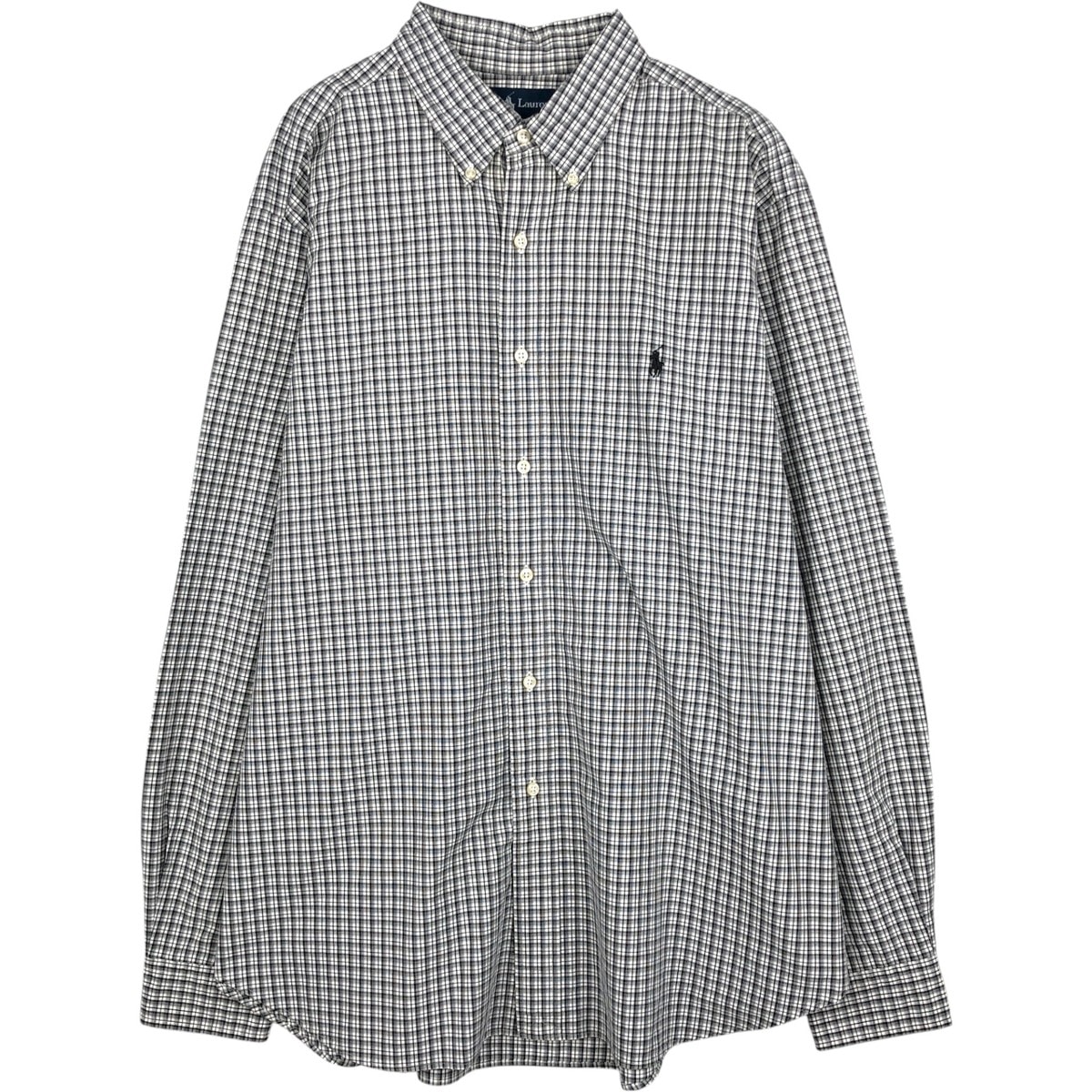 古着 ラルフローレン Ralph Lauren CLASSIC FIT クラシックフィット 長袖 ボタンダウンチェックシャツ メンズXL相当/eaa659209