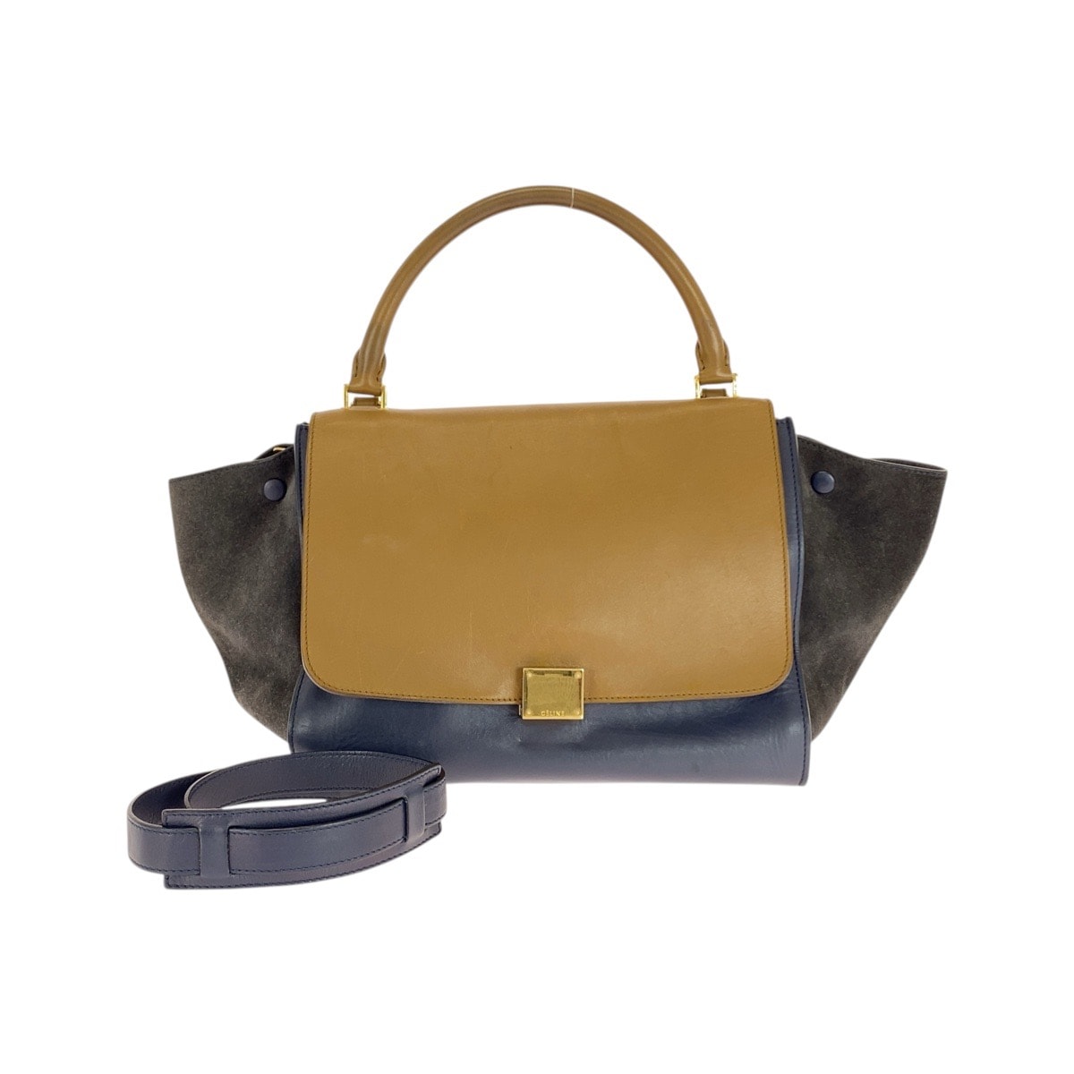 B (目立った傷や汚れなし)】美品 CELINE セリーヌ トラペーズ サーモン