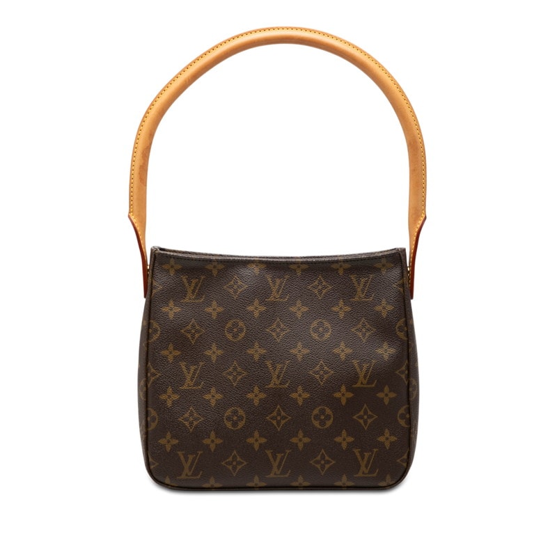 ルイ ヴィトン モノグラム ルーピングMM ショルダーバッグ ハンドバッグ M51146 ブラウン PVC レザー レディース LOUIS VUITTON 【中古】