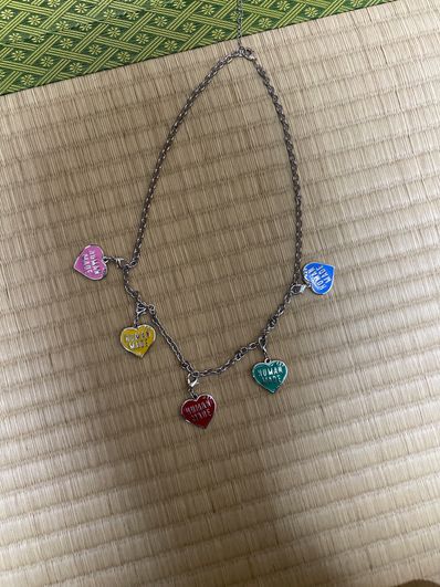 HUMAN MADE FIVE HEART NECKLACE "Silver"