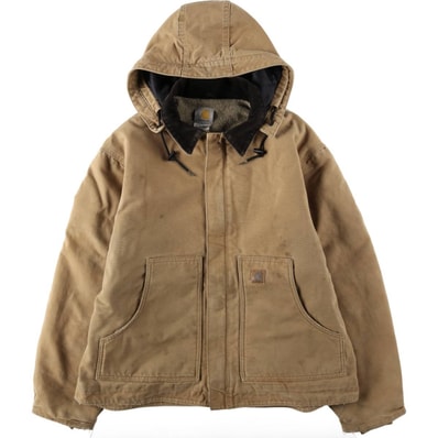 古着 00年代 カーハート Carhartt トラディショナルジャケット フード付き 中綿入り ダックワークジャケット メンズXL相当/eaa651291
