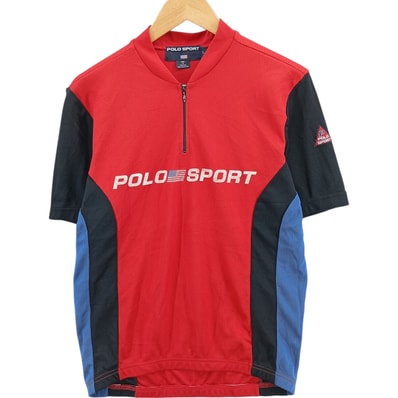 古着 90年代 ラルフローレン Ralph Lauren POLO SPORT ポロスポーツ ハーフジップ プルオーバー サイクルジャージ USA製 メンズL相当 ヴィンテージ/eaa419497