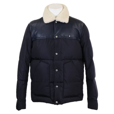 ディオールオム 【国内正規】863C422H3830 ボアカラー ヨークラムレザー切替 ダウン 50