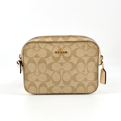 COACH(コーチ) ミニ シグネチャー キャンバス 91677 ショルダーバッグ ベージュ/ホワイト
