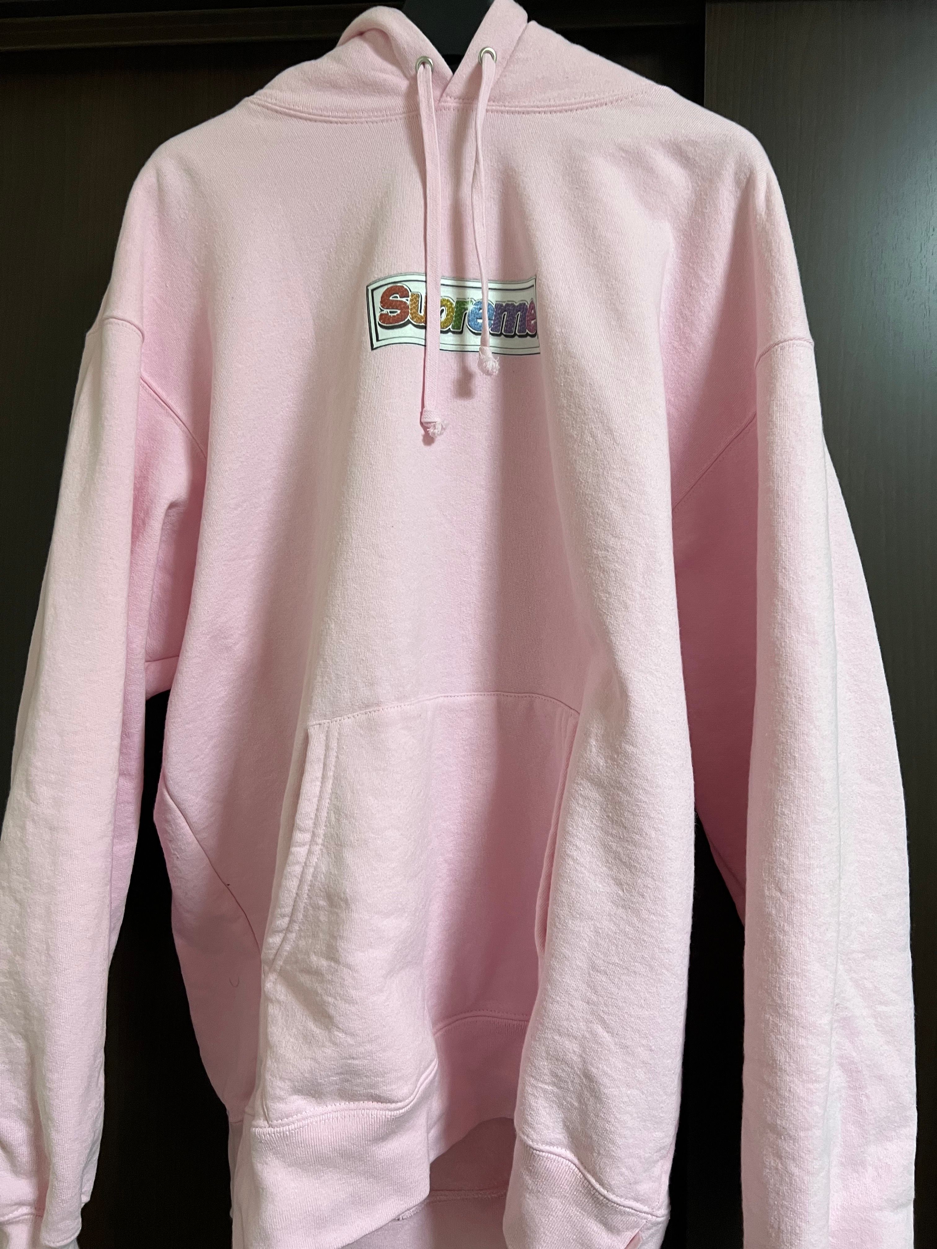 Supreme Bling Box Logo Hooded Sweatshirt "Light Pink"