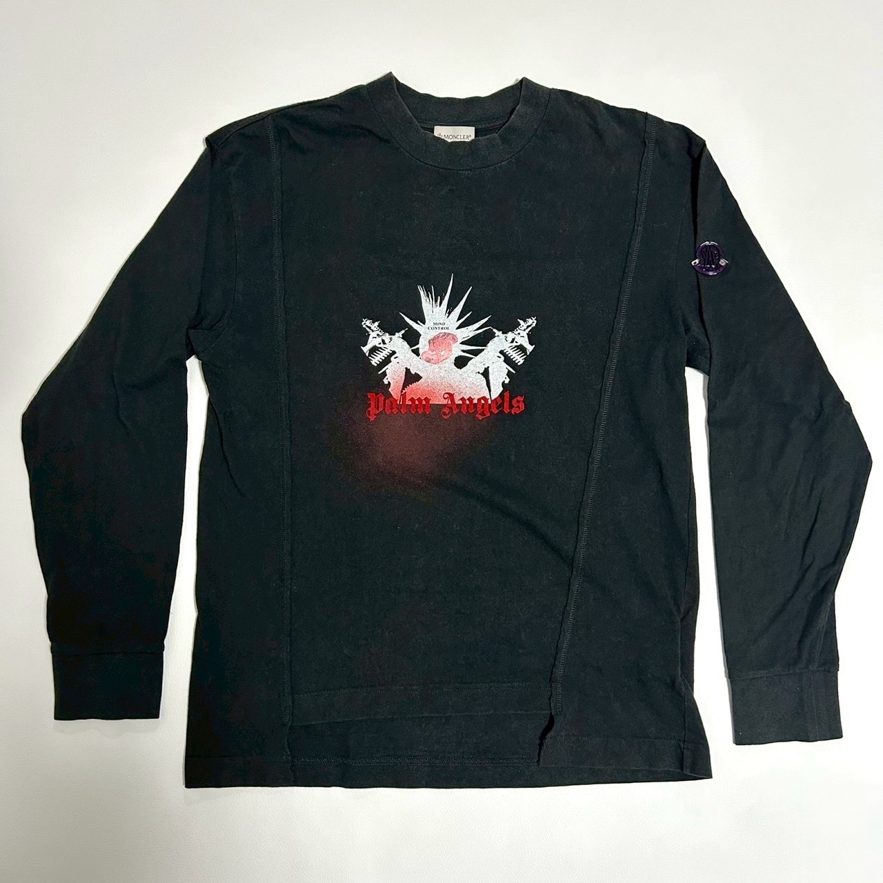 MONCLER × Palm Angels スプレーロゴ 長袖Tシャツ S