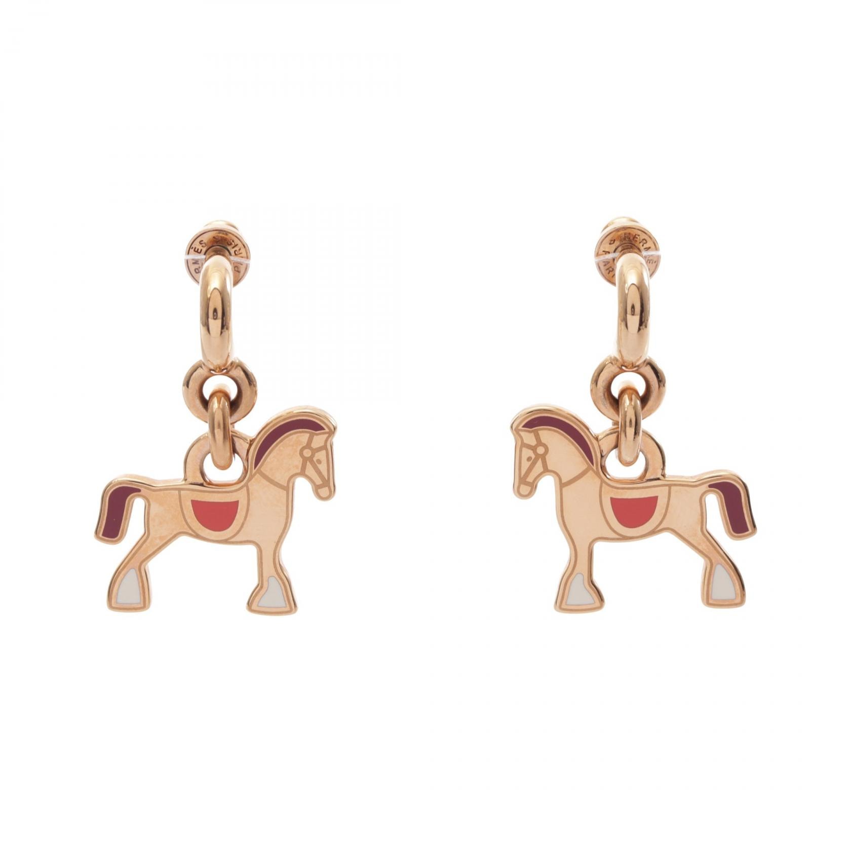 エルメス HERMES シュヴァル グランドパラード ピアス ジュエリー GP(ゴールドメッキ) ゴールド レディース ゴールド系 【中古】