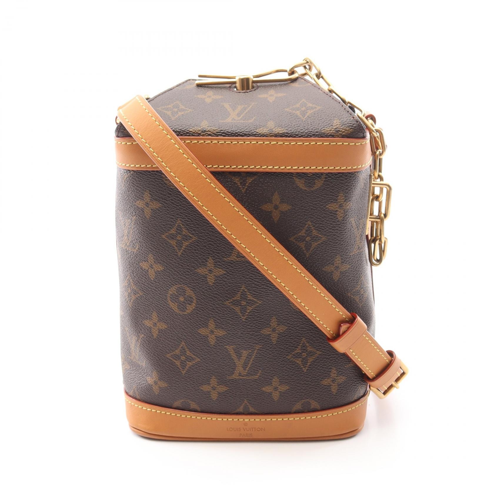 ルイ・ヴィトン LOUIS VUITTON ミルクボックス ショルダーバッグ バッグ PVCコーティングキャンバス レザー モノグラム メンズ ブラウン系 M44877 【中古】