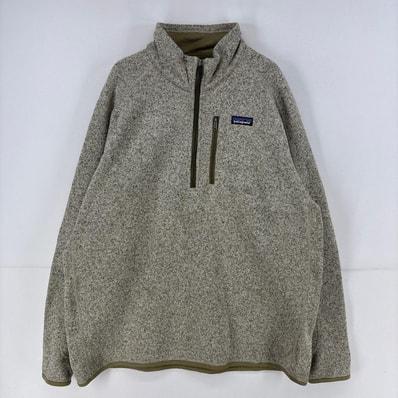 古着 パタゴニア patagonia トレーナー トレーナー ハーフジップ ワンポイント ロゴ 胸ポケット ベターセーター 2XL ベージュ メンズ
