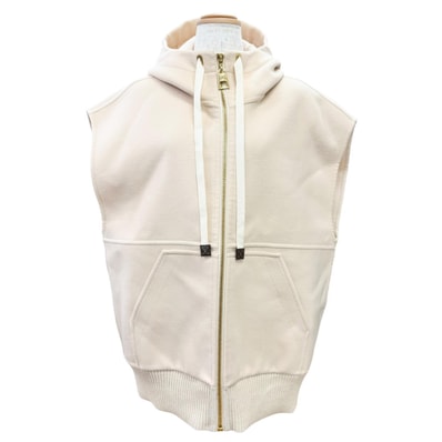 極美品 ルイヴィトン 裏地ジャイアントモノグラム ベスト ベージュ 34