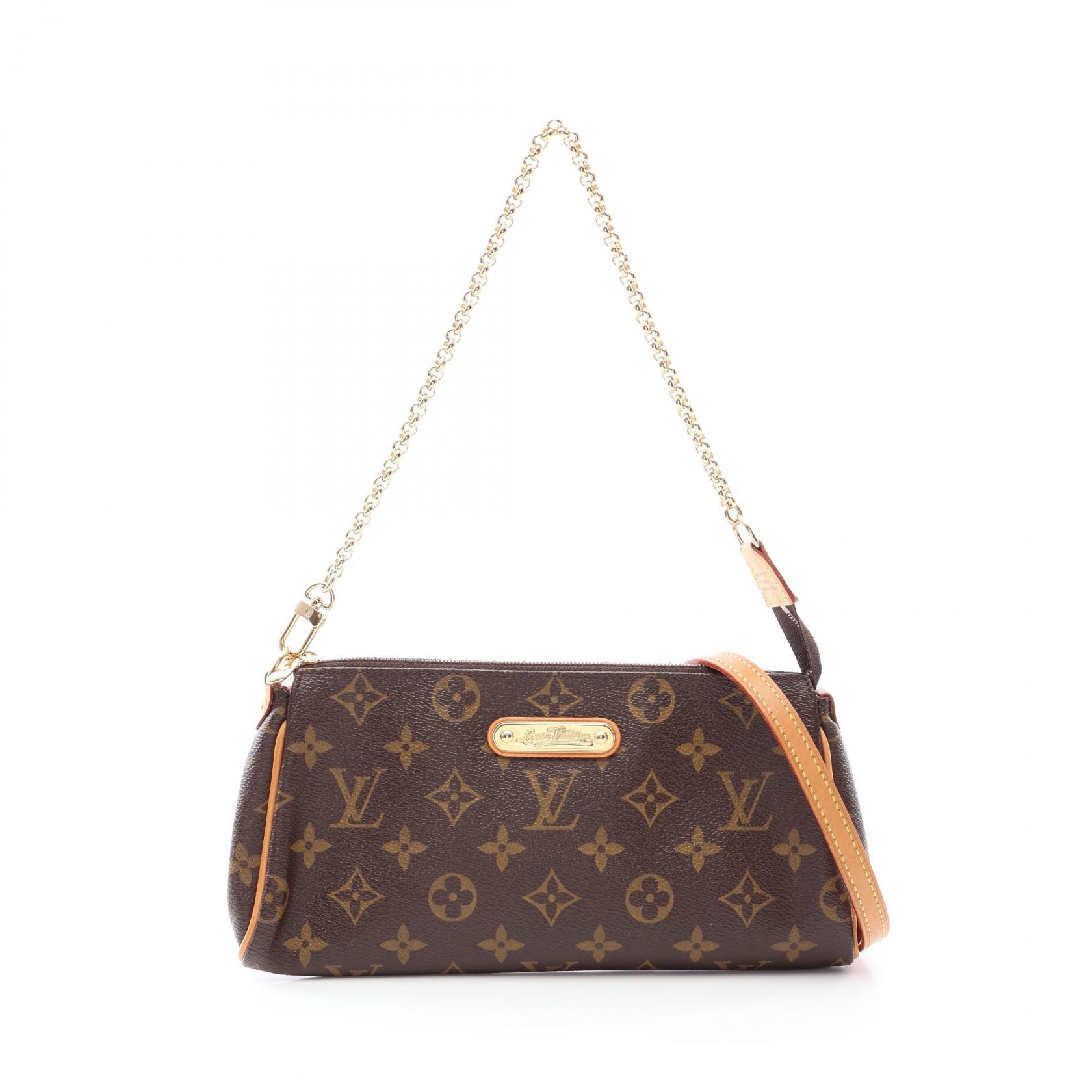 ルイ・ヴィトン LOUIS VUITTON エヴァ ショルダーバッグ バッグ PVCコーティングキャンバス レザー モノグラム レディース ブラウン系 M95567 【中古】