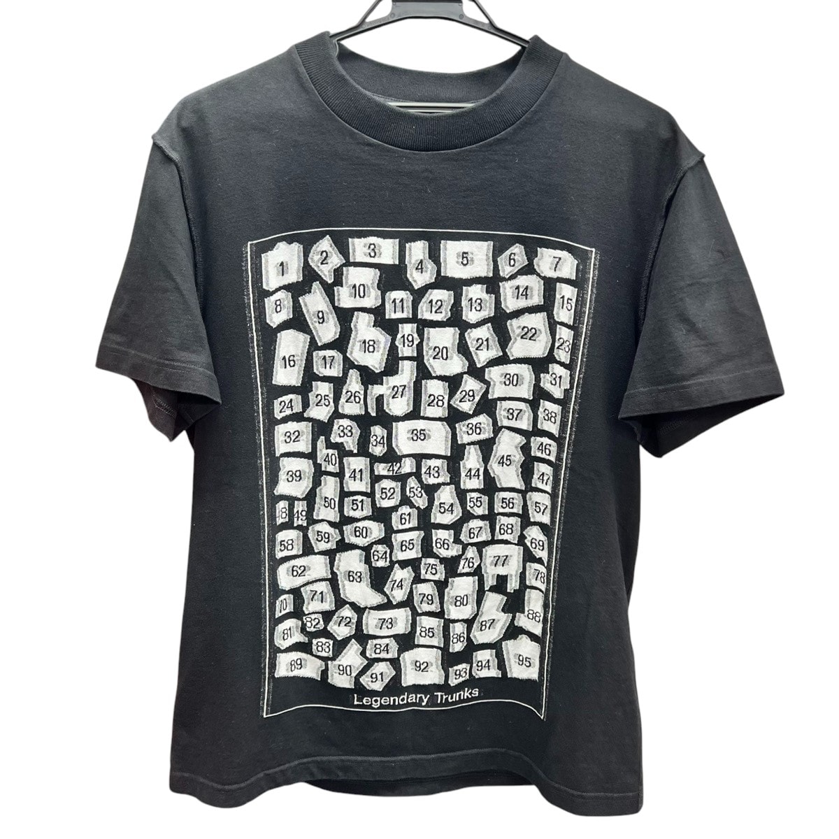 LOUIS VUITTON 美品 ルイヴィトン 22AW レジェンダリートランク 半袖 Tシャツ RM222V NS3 HNY01W コットン ブラック ホワイト #M カットソー トップス LV ABランク 中古 鑑定済