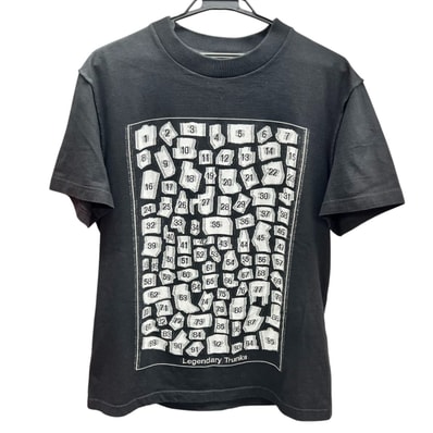 LOUIS VUITTON 美品 ルイヴィトン 22AW レジェンダリートランク 半袖 Tシャツ RM222V NS3 HNY01W コットン ブラック ホワイト #M カットソー トップス LV ABランク 中古 鑑定済