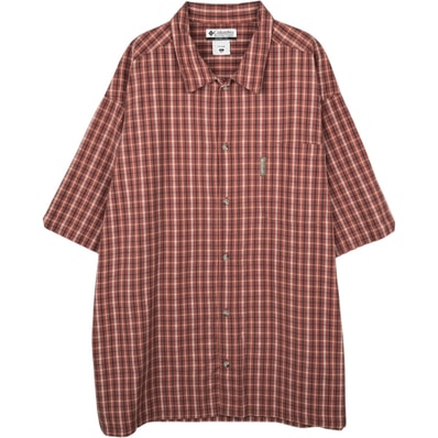 古着 00年代 コロンビア Columbia 半袖 コットン チェックシャツ ボックスシャツ メンズXL相当/eaa650655