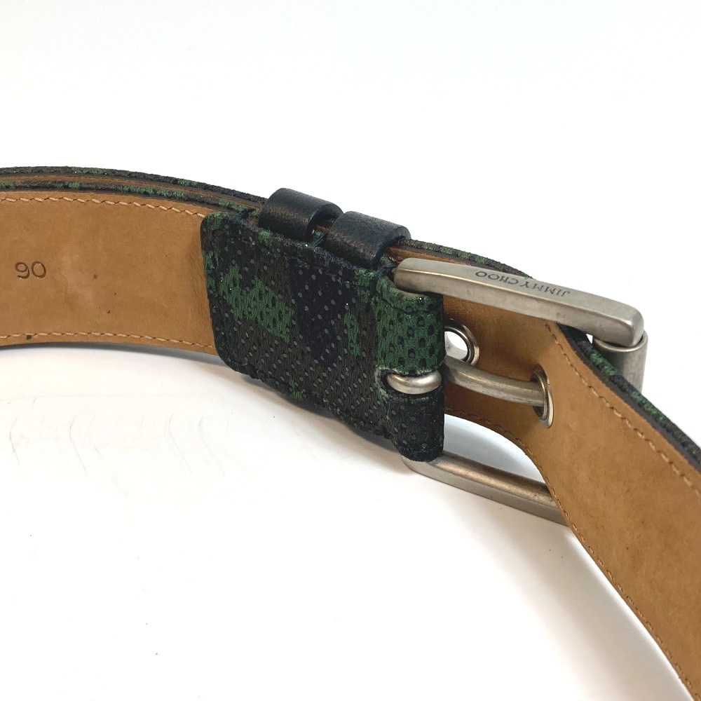 A+ (新品・未使用(ワケあり))】ジミーチュウ JIMMY CHOO 総柄 バックル