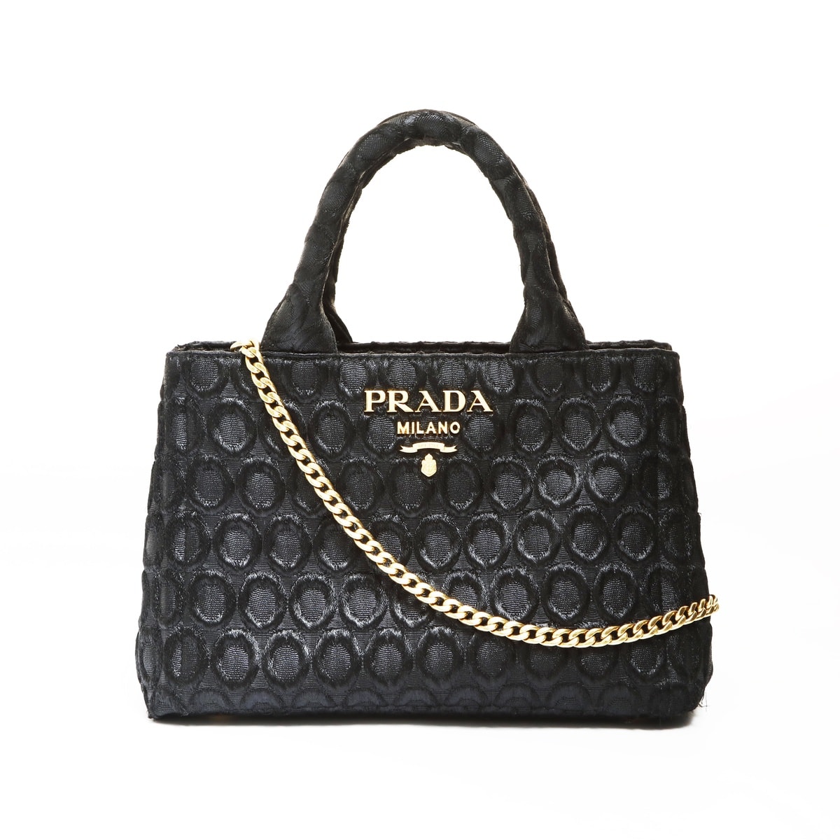 B (目立った傷や汚れなし)】PRADA カナパ キャンバス ミニトート 黒