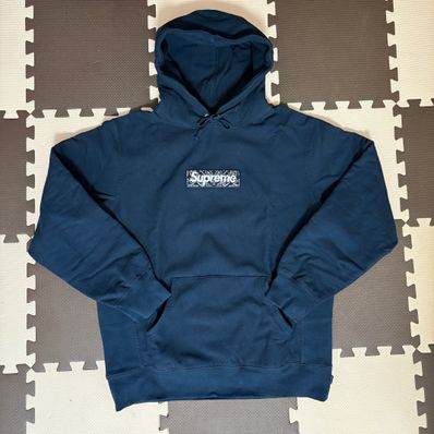 Supreme Bandana Box Logo Hooded Sweatshirt "Navy"