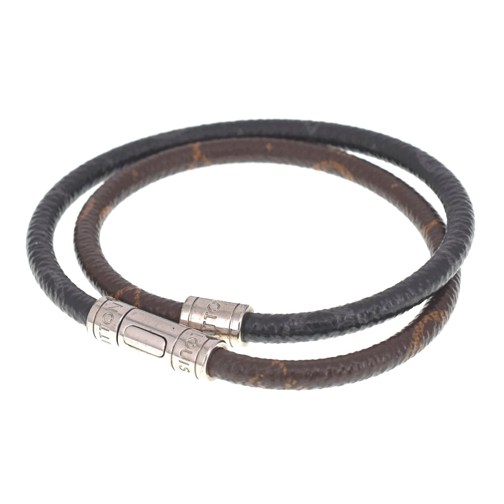 ルイ・ヴィトン LOUIS VUITTON M6295 ブレスレット モノグラムエクリプス モノグラムマカサー ブラスレ キープイット メンズ S#141206