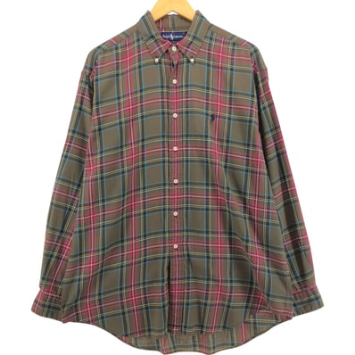 古着 ラルフローレン Ralph Lauren 長袖 ボタンダウンチェックシャツ メンズL相当/eaa541155