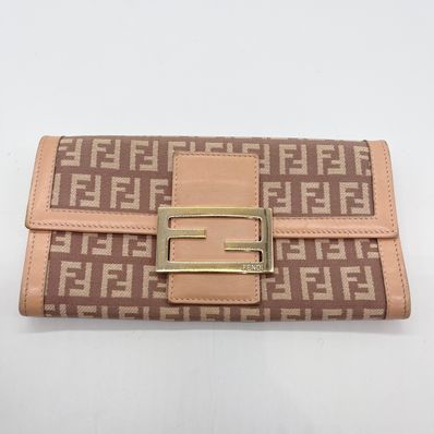 FENDI フェンディ ズッキーノ ズッカ柄 長財布 金具