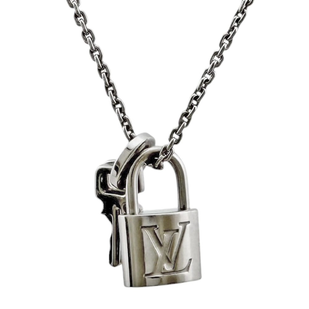 ルイヴィトン パンダンティフ ロックイット ネックレス 18金 K18ホワイトゴールド Q93320 レディース LOUIS VUITTON 中古
