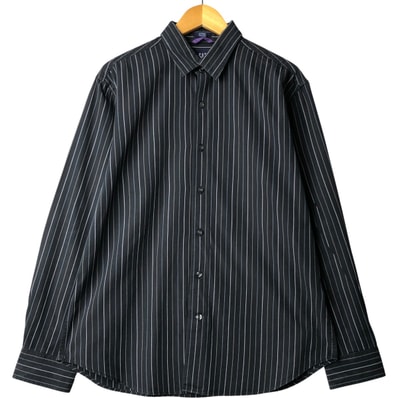 古着 00年代 ギャップ GAP FITTED PREMIUM 長袖 ストライプシャツ メンズL相当/eaa594247