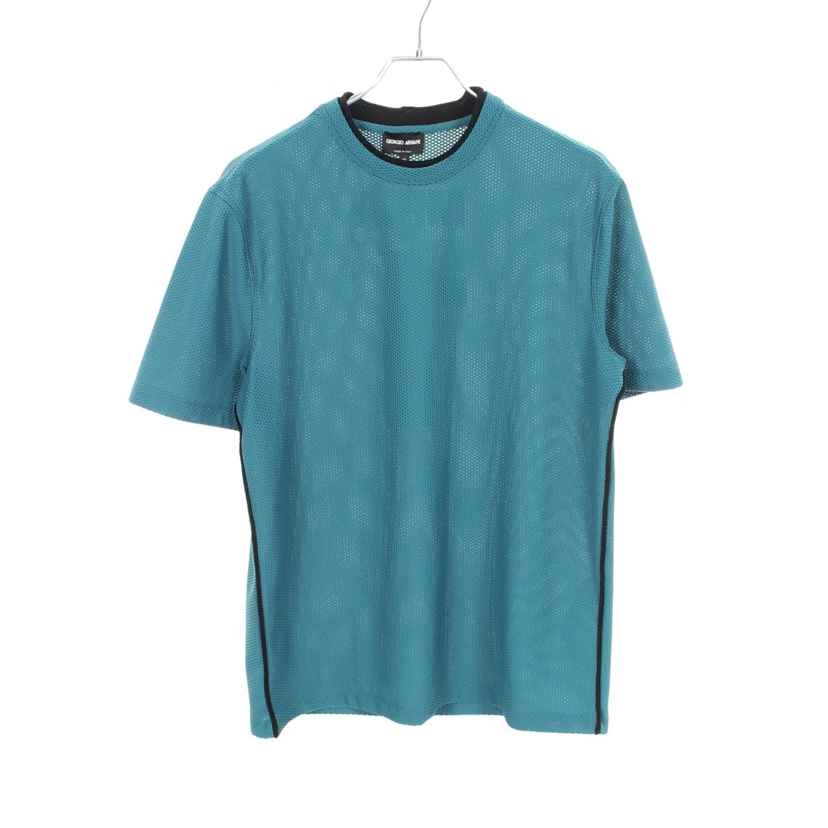 ジョルジオアルマーニ GIORGIO ARMANI メッシュ 半袖Tシャツ 衣料品 トップス ナイロン メンズ グリーン系 6ZSM67 【中古】