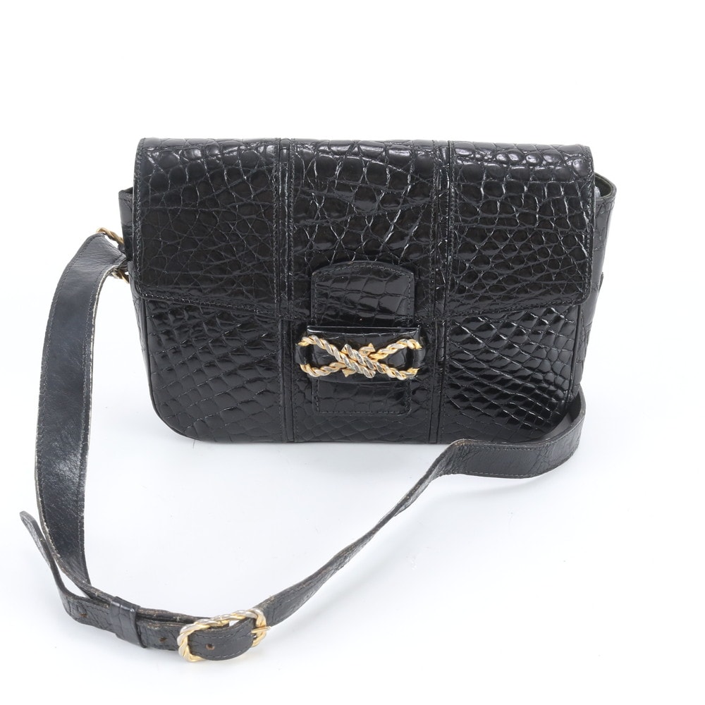セリーヌ ショルダーバッグ クロコダイル レザー