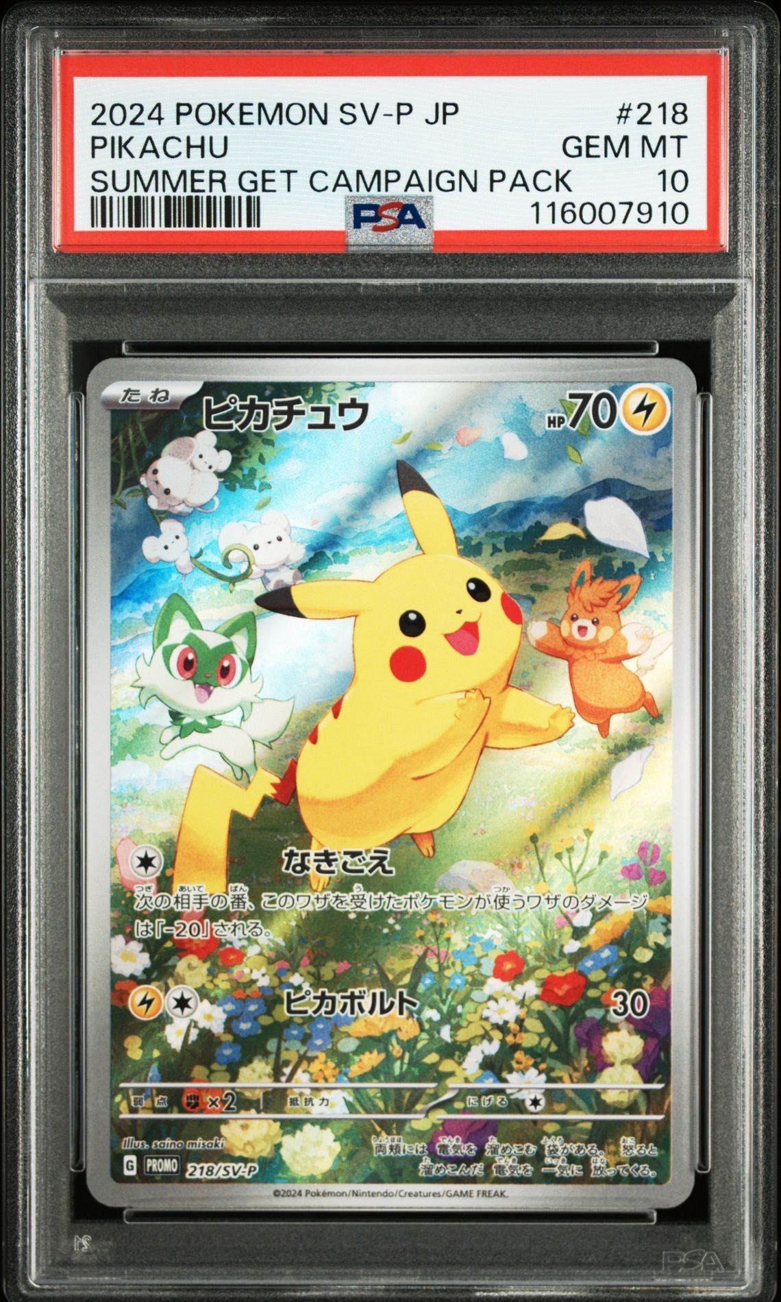 ピカチュウ P [SV-P 218](プロモカードパック「ポケカの夏がキタ!プロモカードGetキャンペーン!」)