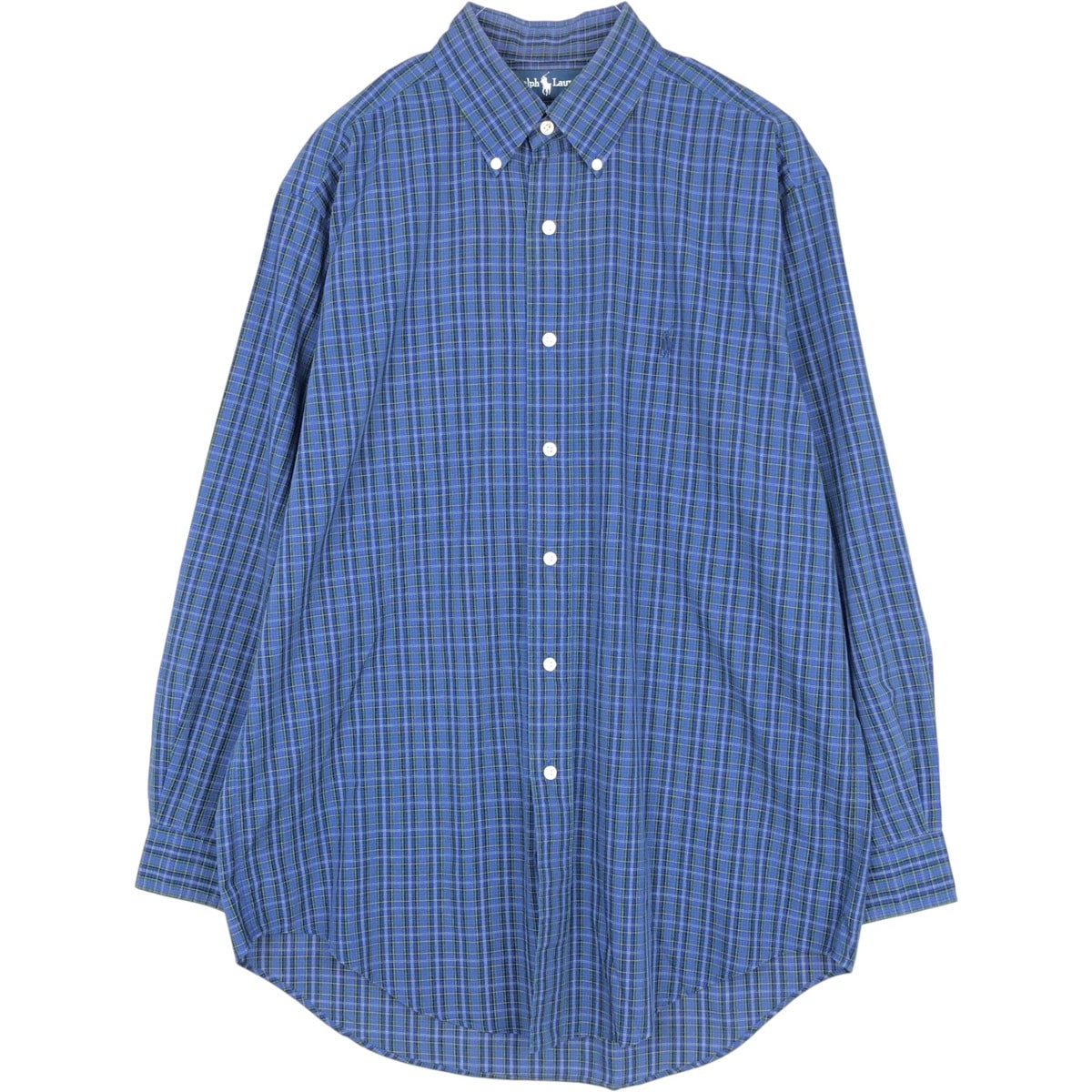 古着 ラルフローレン Ralph Lauren YARMOUTH 長袖 ボタンダウンチェックシャツ メンズL相当 薄手/eaa676611