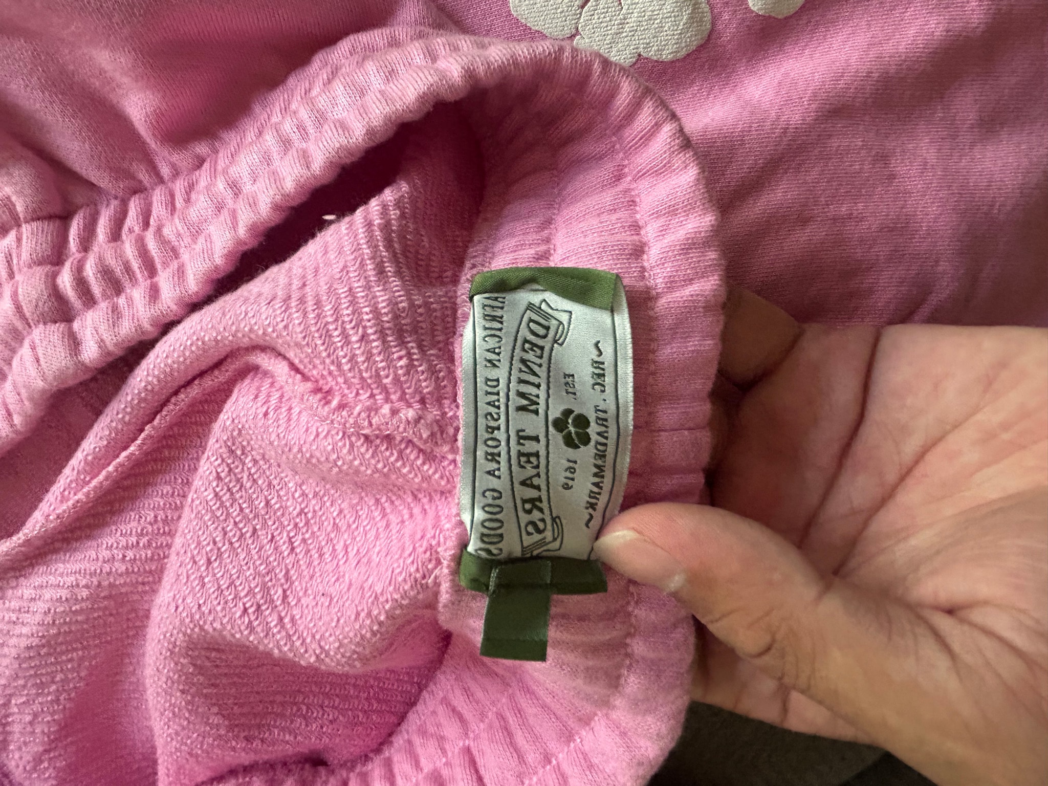 DENIM TEARS The Cotton Wreath Sweatpants "Powder Pink"