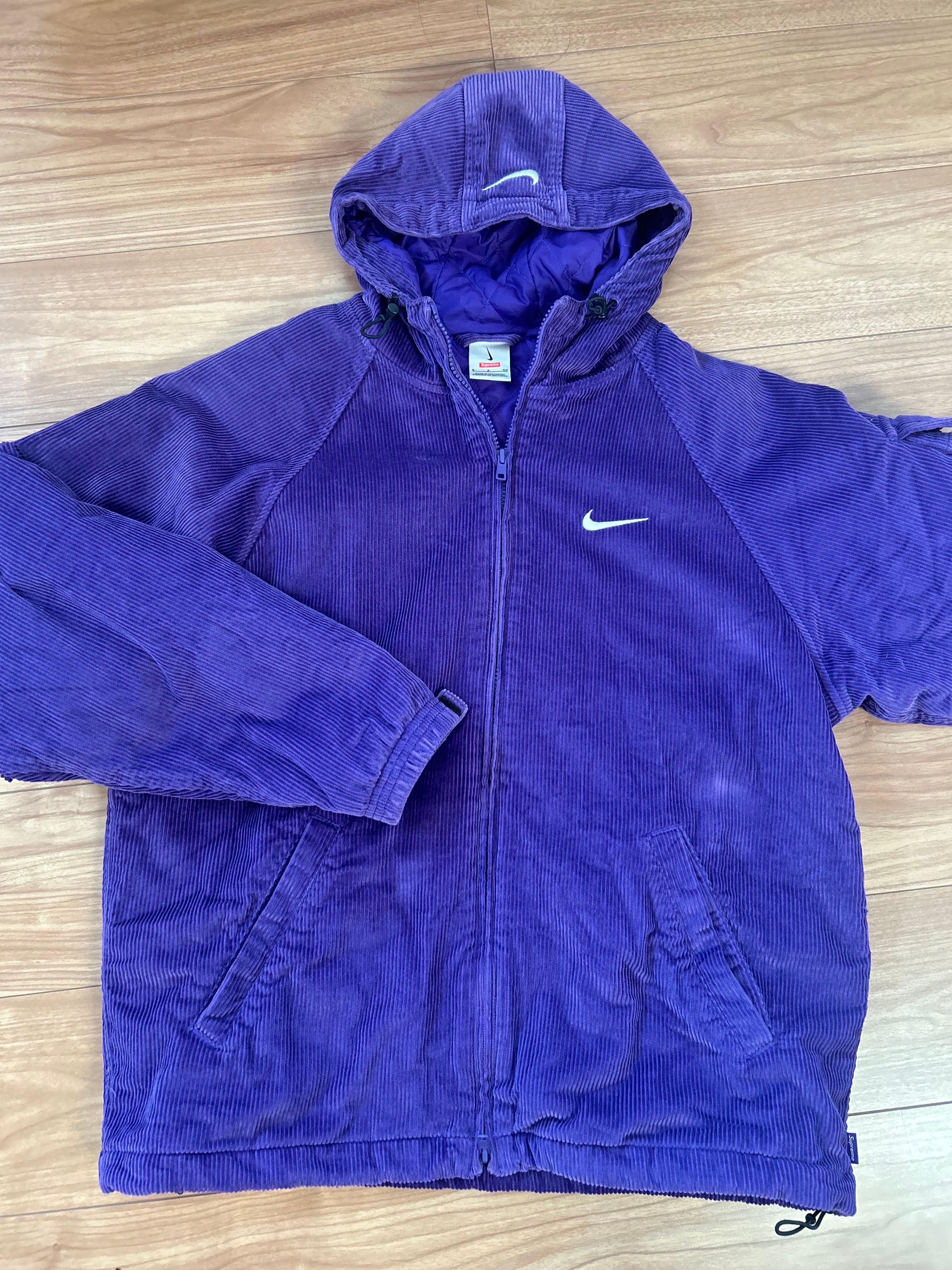 Supreme / Nike Arc Corduroy Hooded Jacket "Purple"