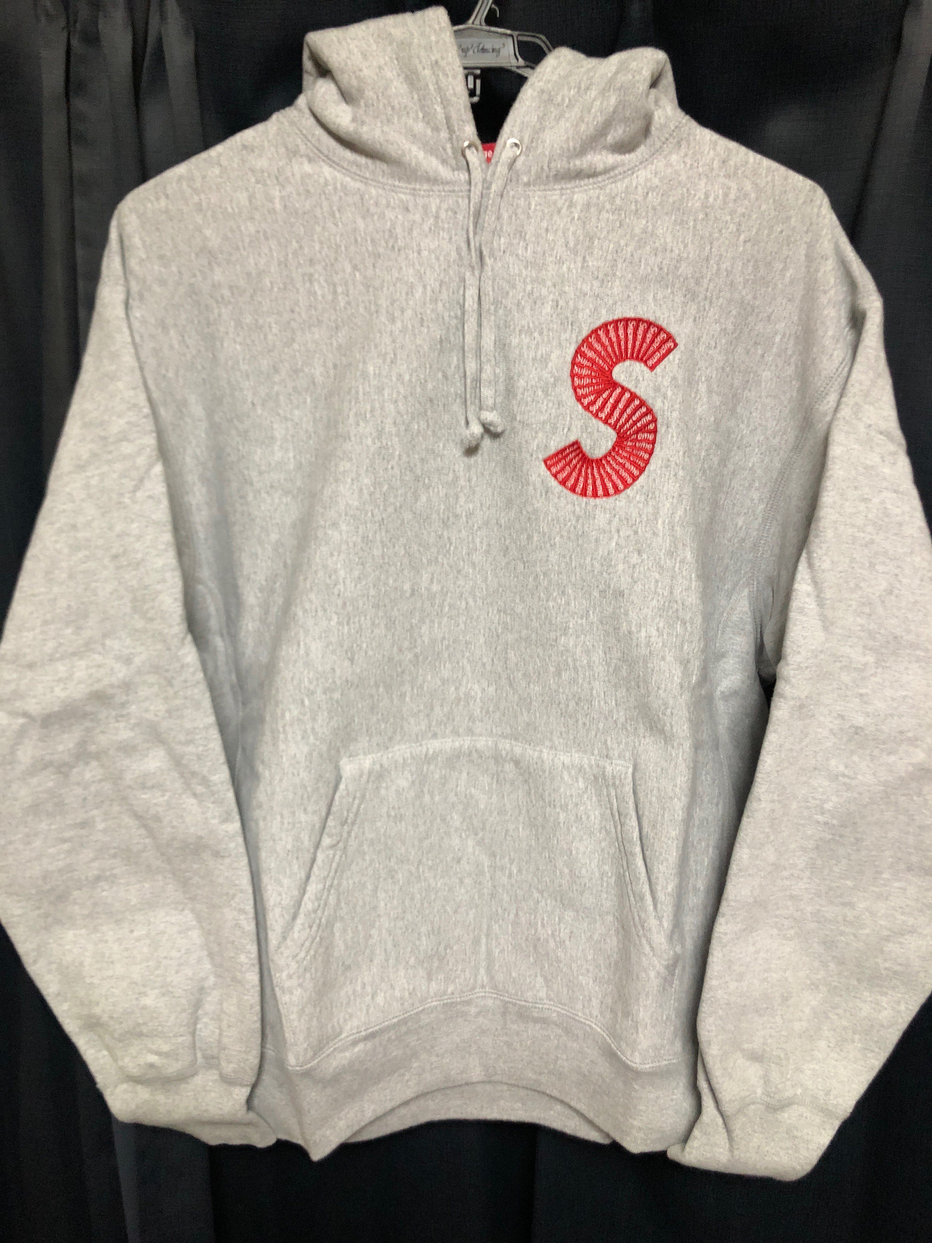 Supreme S Logo Hooded Sweatshirt "Heather Grey" (20FW)