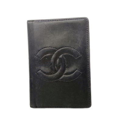 【6kc2610】シャネル カードケース ラムスキン ブラック【中古】メンズ レディース ユニセックス