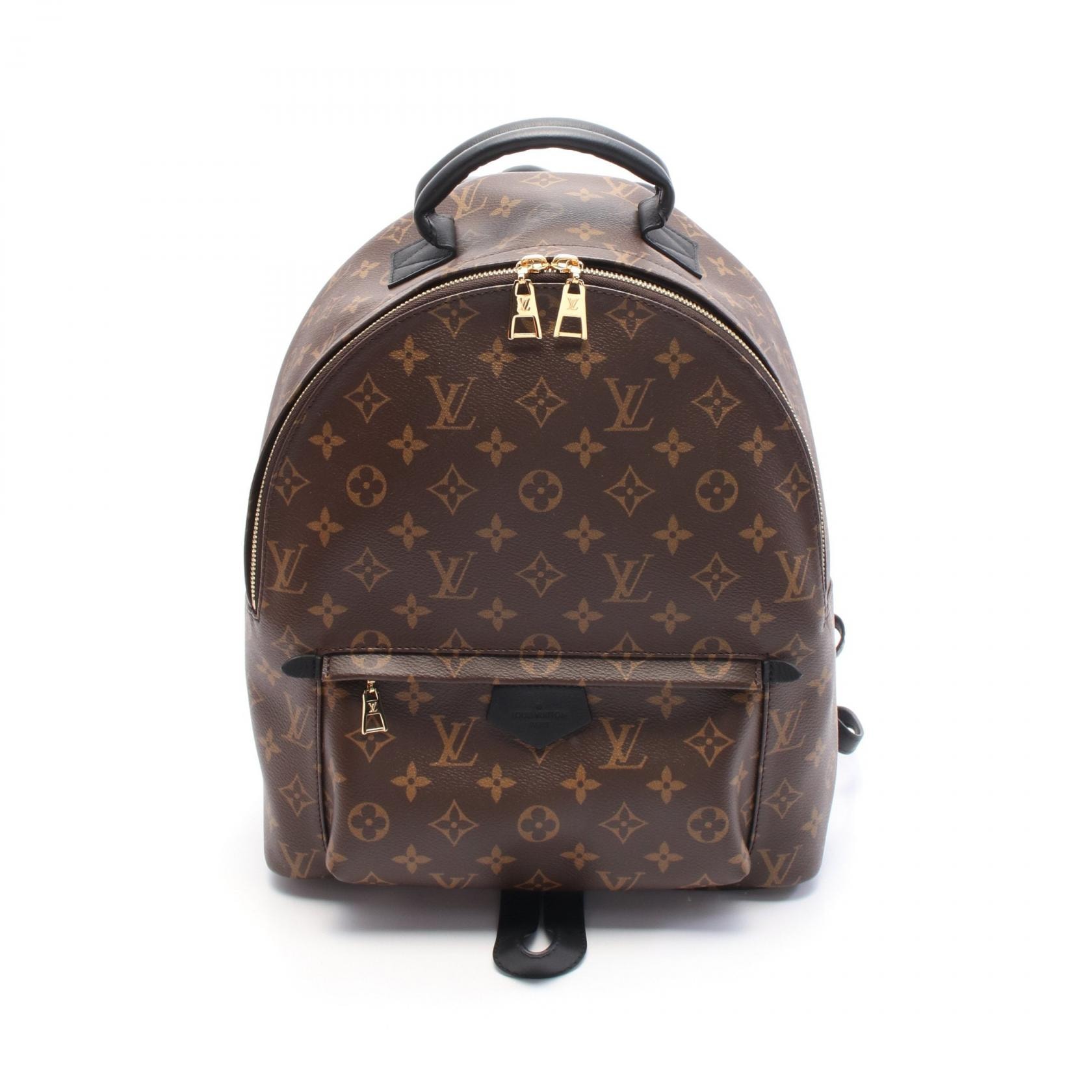 ルイ・ヴィトン LOUIS VUITTON パームスプリングス バックパック MM リュックサック バックパック バッグ PVCコーティングキャンバス レザー モノグラム レディース ブラウン系 / ブラック系 M44874 【中古】