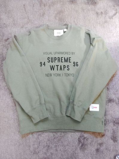 Supreme / WTAPS Crewneck "Light Olive"