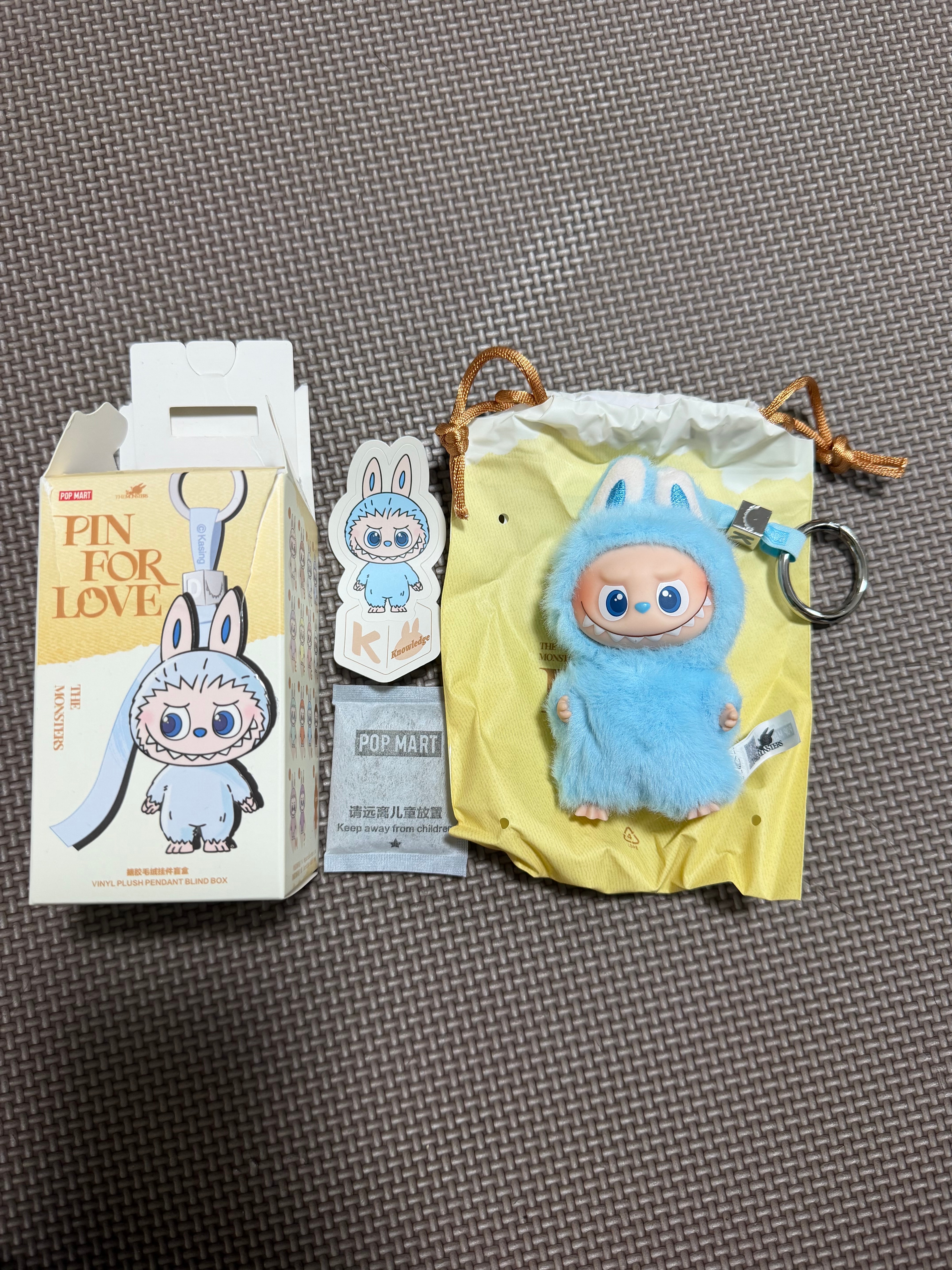 POP MART THE MONSTERS (LABUBU) Pin for Love Series-Vinyl Plush Pendant (A-M) K