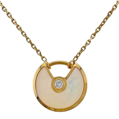 カルティエ アミュレット ネックレス 18金 K18イエローゴールド ダイヤモンド レディース CARTIER 中古