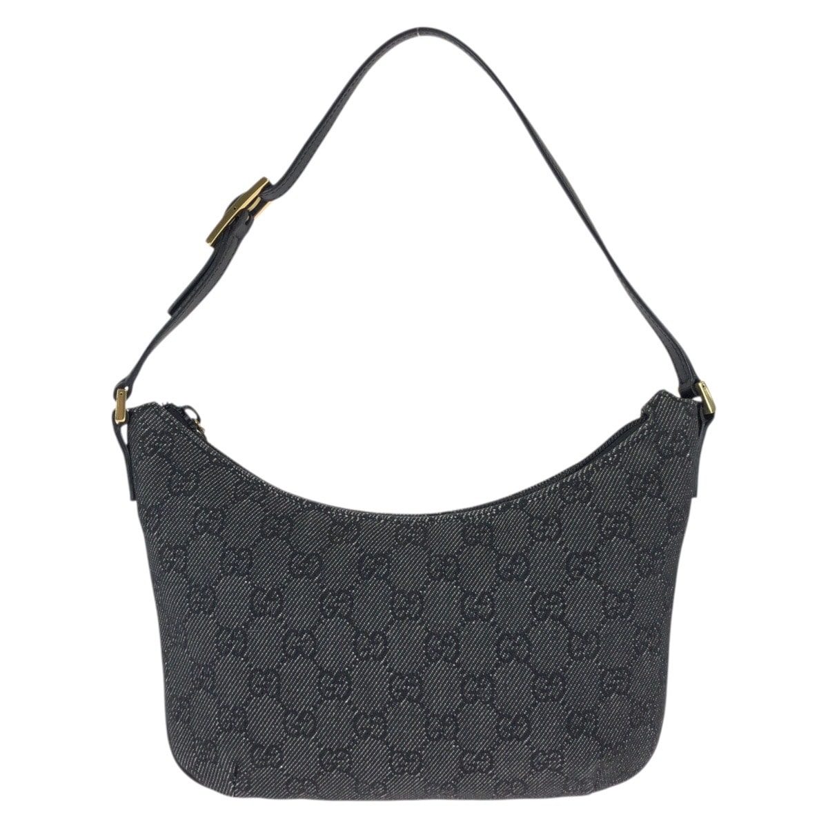 美品 GUCCI グッチ ブラック 黒 ゴールド金具 GGキャンバス レザー/ ハンドバッグ アクセサリーポーチ 601634 【中古】