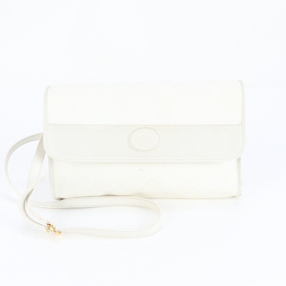 グッチ ショルダーバッグ レザー×コーティングキャンバス