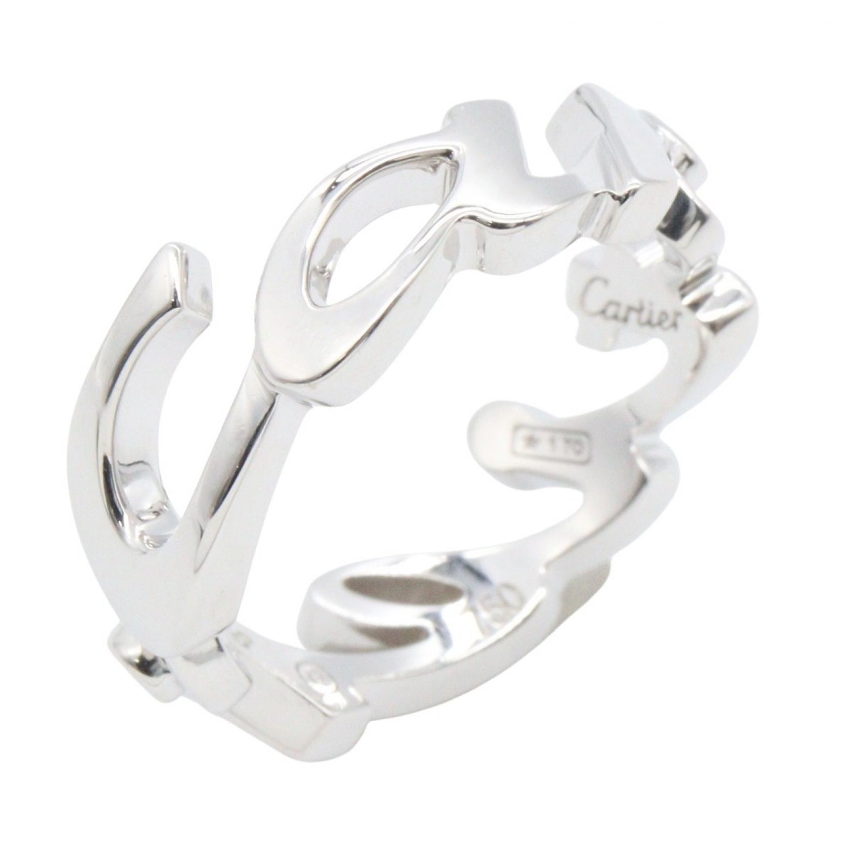 カルティエ CARTIER シグネチャー リング リング・指輪 ジュエリー K18WG(ホワイトゴールド) レディース シルバー系 【中古】