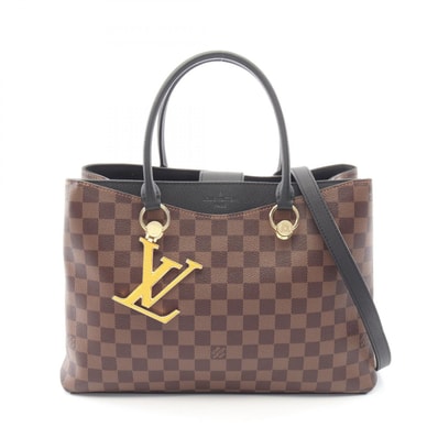 ルイ・ヴィトン LOUIS VUITTON LVリバーサイド ダミエエベヌ ノワール 2WAY ハンドバッグ バッグ PVCコーティングキャンバス レザー レディース ブラウン系 / ブラック系 N40050 【中古】