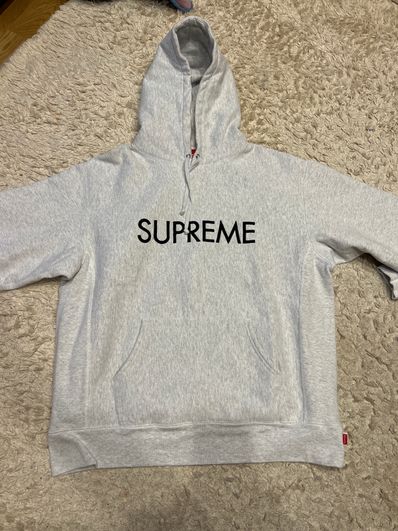 Supreme Capital Hooded Sweatshirt "Ash Grey"