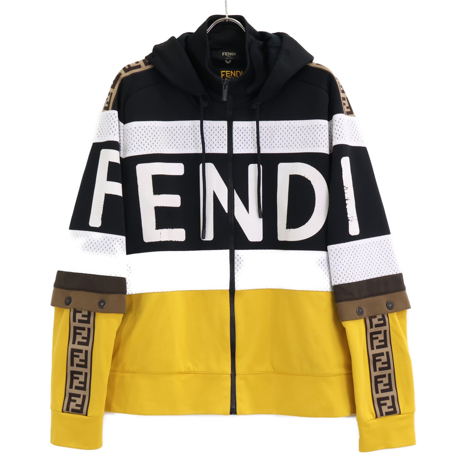 フェンディ 20年製 FAF583 ﾛｺﾞ ｼﾞｯﾌﾟﾊﾟｰｶｰ ※汚れ S