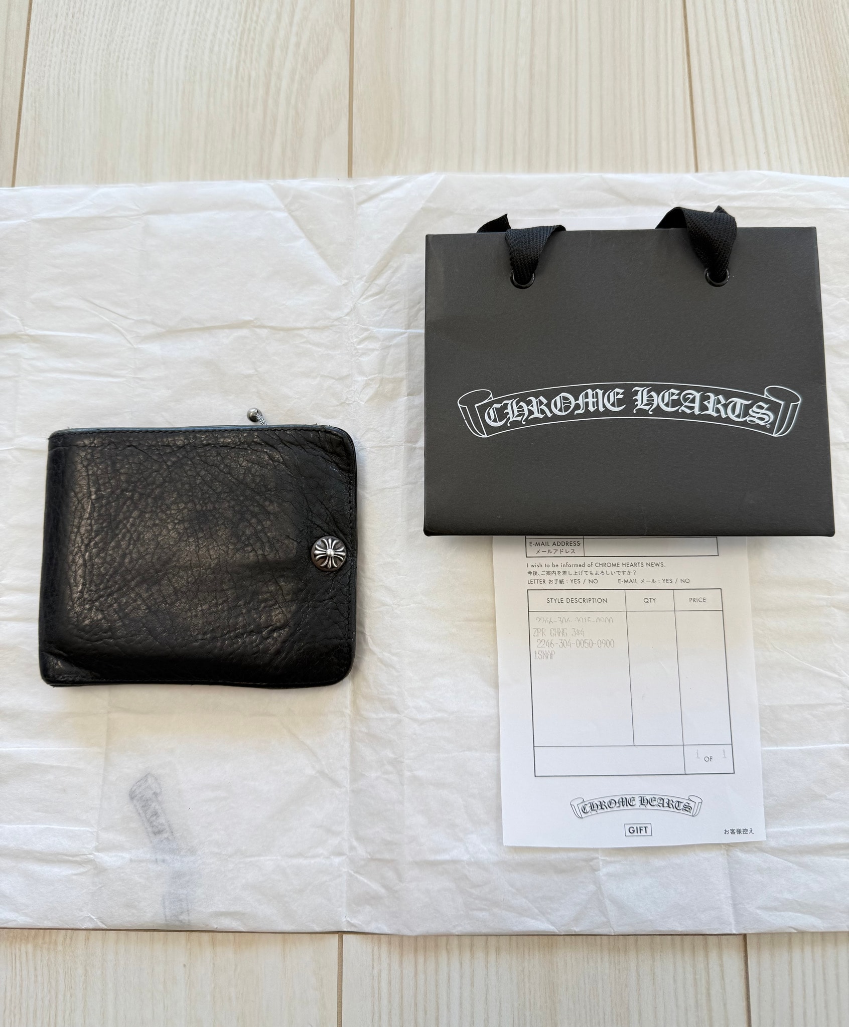 美品!値下げ交渉可能 / 正規品!CHROME HEARTS クロムハーツ ワンスナップ 1SNAP ウォレット 財布