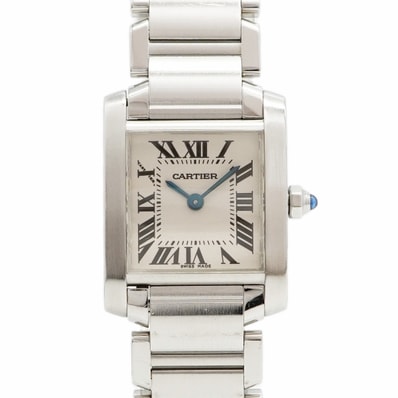 ★最終価格★SALE【6wcd0271】カルティエ タンクフランセーズSM W51008Q3 アイボリー文字盤【中古】腕時計 レディース